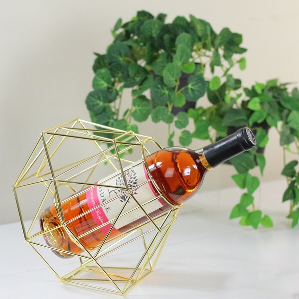 Gold wine best sale bottle holder