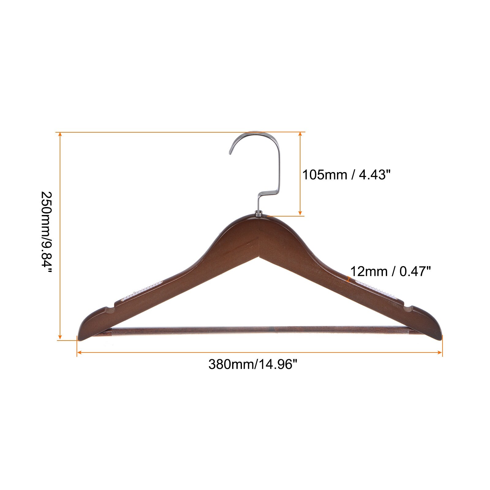 Quality Wooden Hangers - Semi Contoured Hanger Set in 20-Pack - Solid Wood Coat  Hangers with Stylish Chrome Hooks - Heavy-Duty Clothes, Jacket, Shirt,  Pants, Suit Curved Hangers (Natural, 20) 