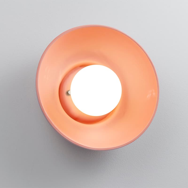 Justice Design Group Ceramic Coupe Wall Sconce - Carbon Matte Black/Gloss Blush