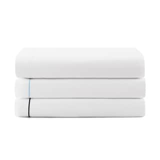 Tommy Hilfiger Hem Stripe Solid Cotton Sheet Set