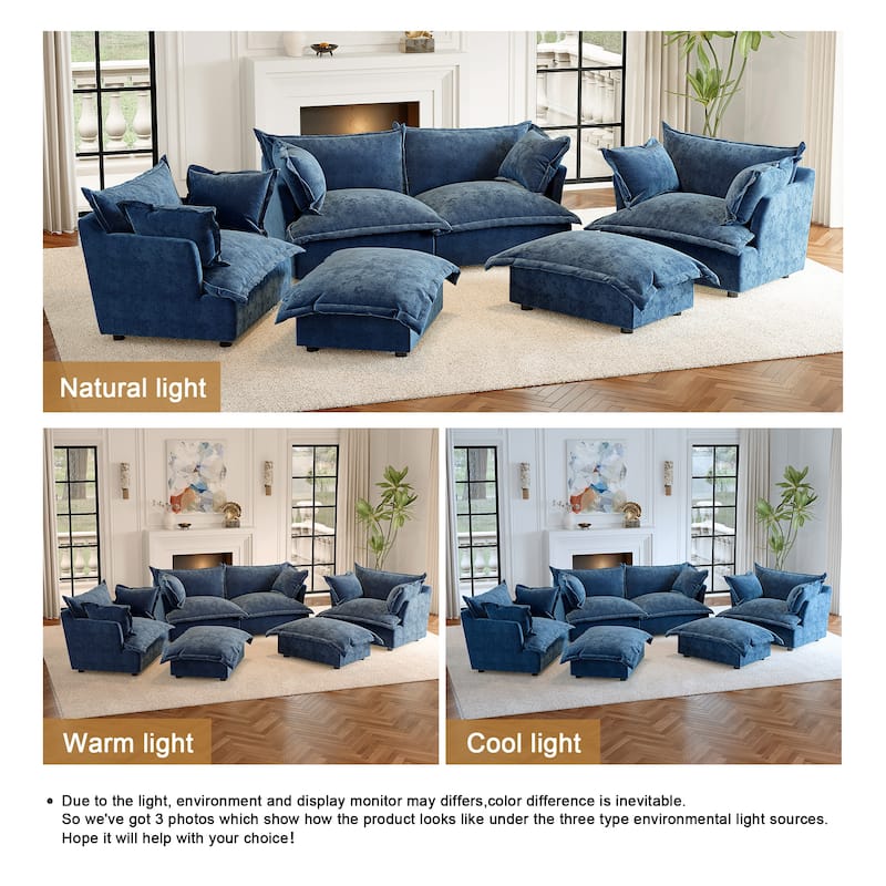 Cloud Chenille Upholstered Modular Sectional Sofa