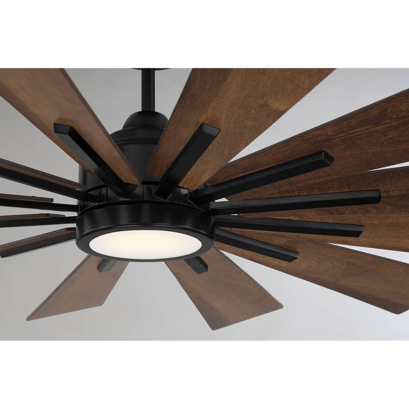 Trade Winds Wyatt 60" LED Ceiling Fan in Matte Black