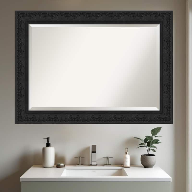Luxe Beveled Framed Bathroom Vanity Wall Mirror