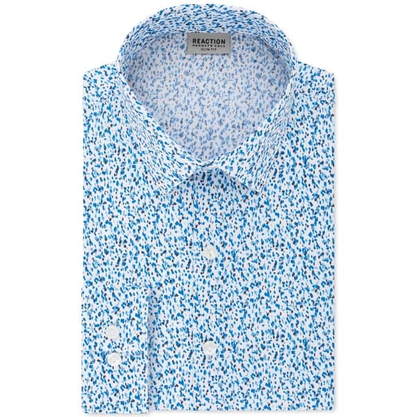 calvin klein steel men's slim-fit non-iron herringbone dress shirt Merino Wool Dress Shirt main image 0