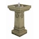 preview thumbnail 1 of 0, Design Toscano White Chapel Manor Pedestal Garden Fountain