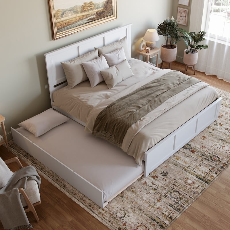 AFI Madison Platform Bed with Matching Footboard & Trundle