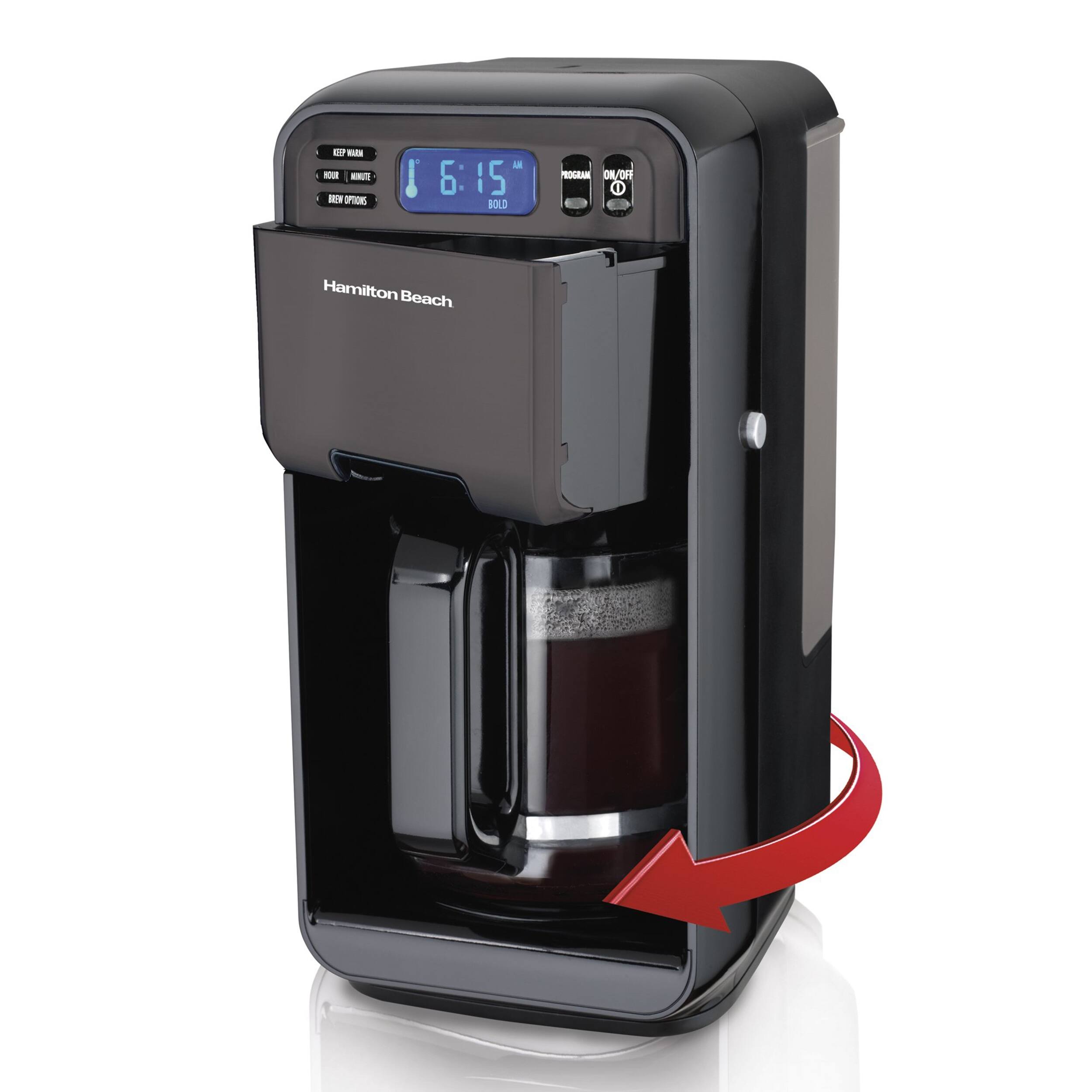Hamilton Beach Elite 12 Cup Programmable Coffee Maker in Black