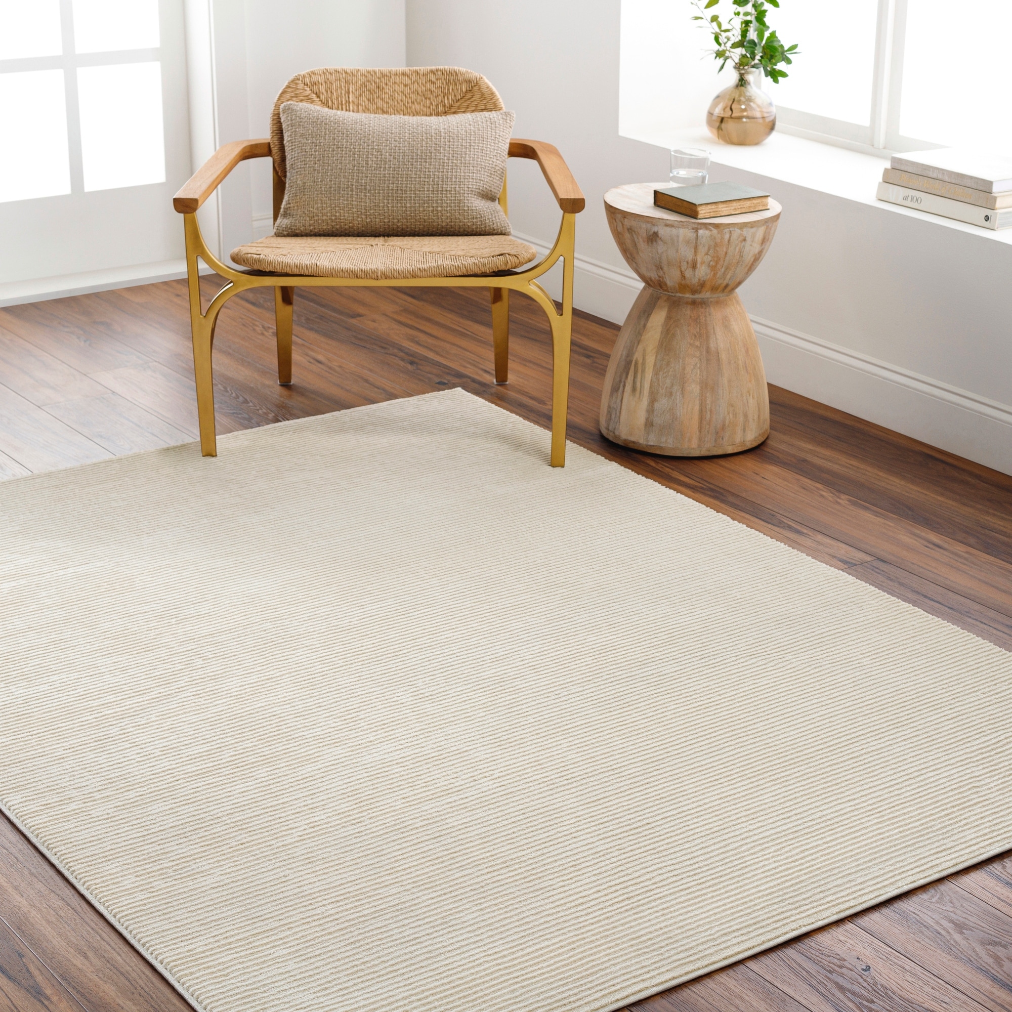 Livabliss Casual Alder Stripe Washable Area Rug