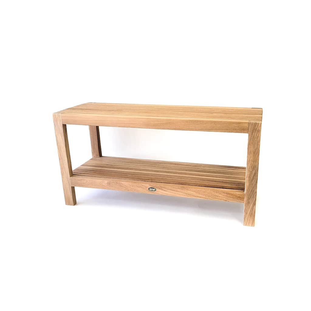 Teak Shower Bench Fiji 36" (90 cm) with Shelf