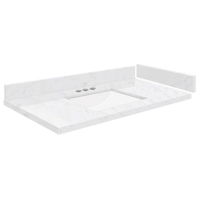 Transolid VT36.5x22-1RU-4 Silestone 36" Quartz Vanity Top with