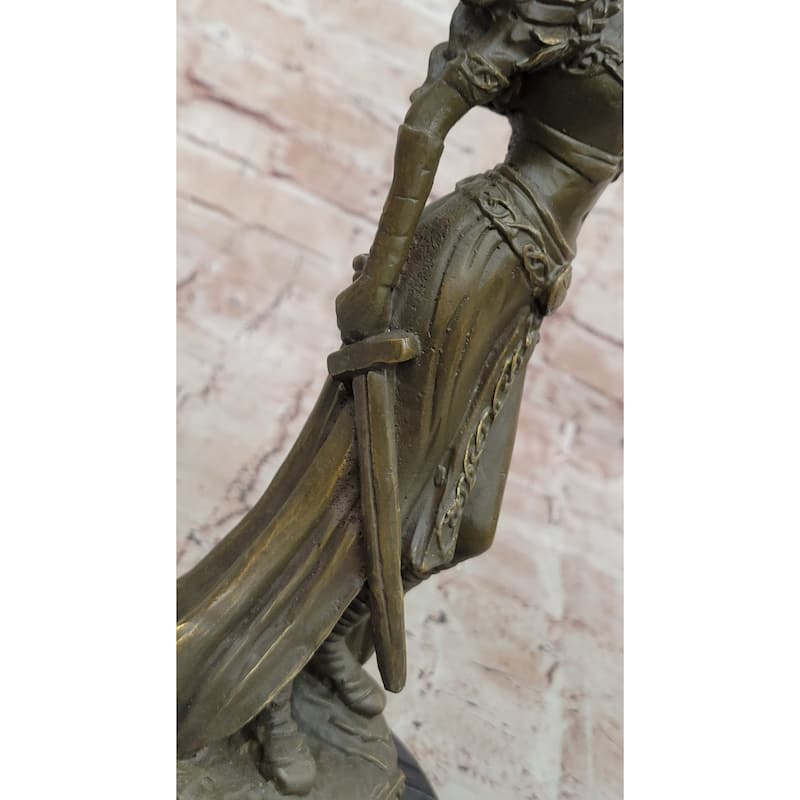 Mythological Goddess With Bird Bronze Sculpture - Celtic Norse Numbered Signed Art