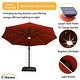 preview thumbnail 3 of 35, Clihome 11Ft Solar Tube Light Aluminum Patio Umbrella with Base