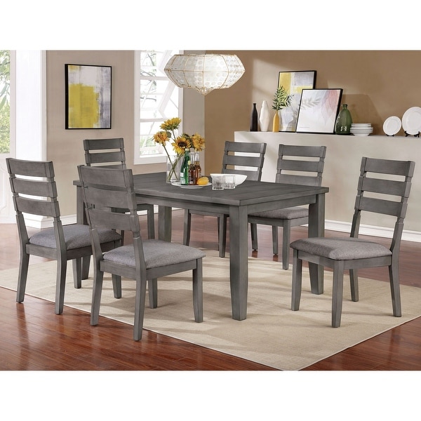 Furniture of America Park House Rustic Grey 7-piece Dining Set. Opens flyout.