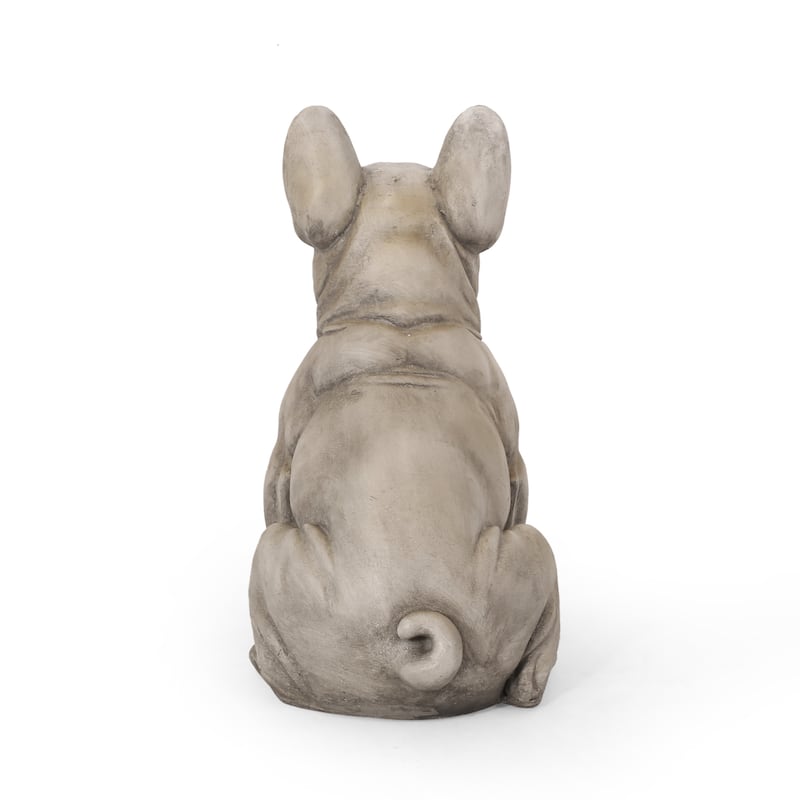 Delamore Outdoor French Bulldog Garden Statue by Christopher Knight Home