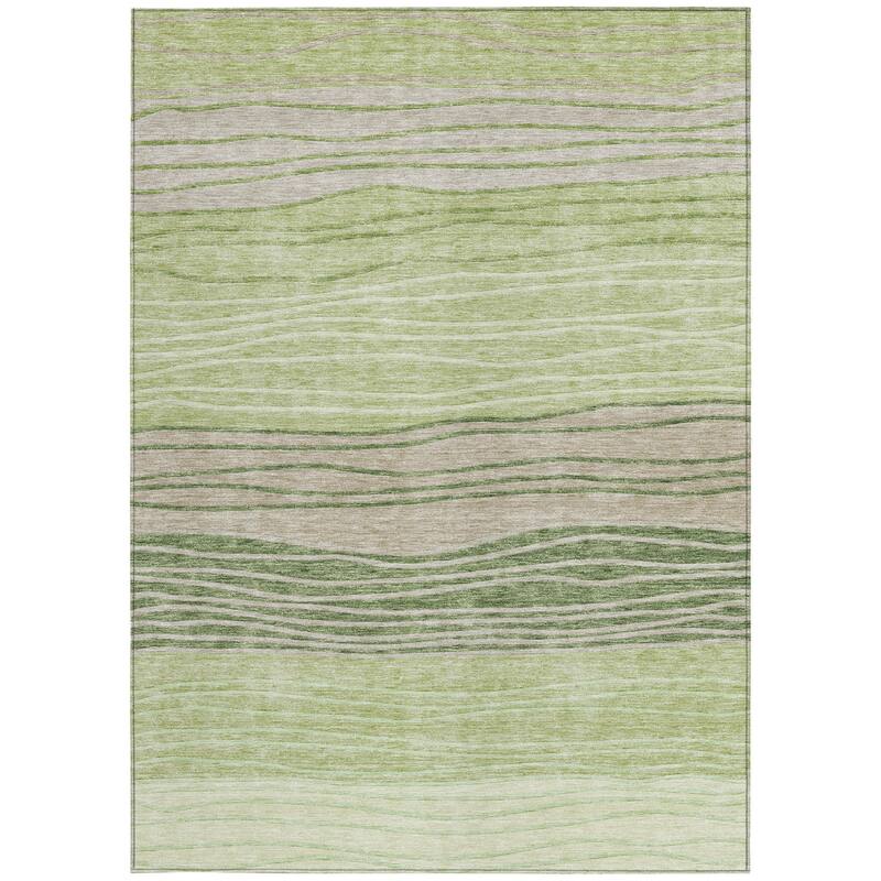 HomeRoots Striped Transitional Rectangle Outdoor Rug