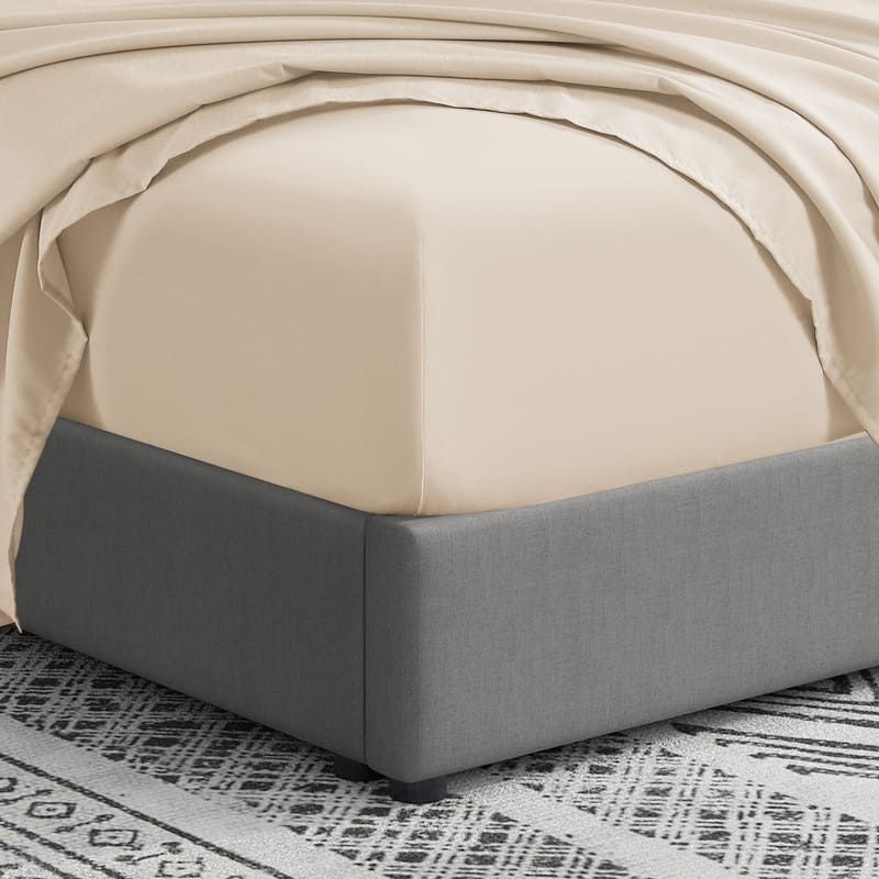 Swift Home Double Brushed Extra Soft Microfiber Single Flat Sheet - Cream - King