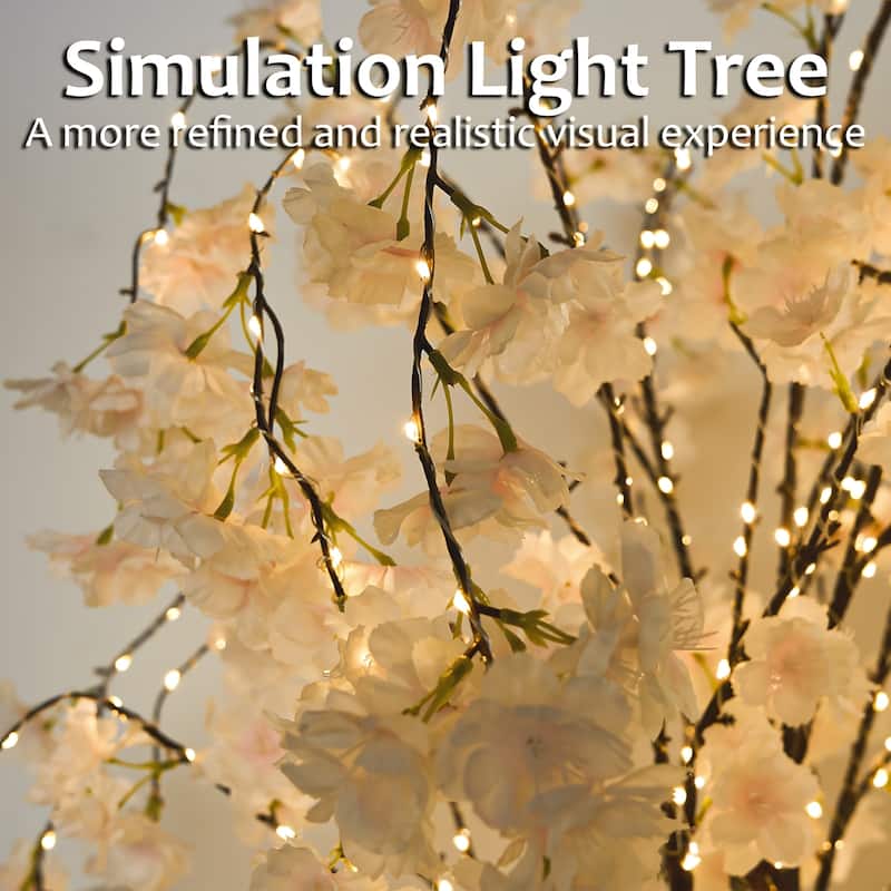 6ft Lighted Cherry Blossom Tree Floor Lamp