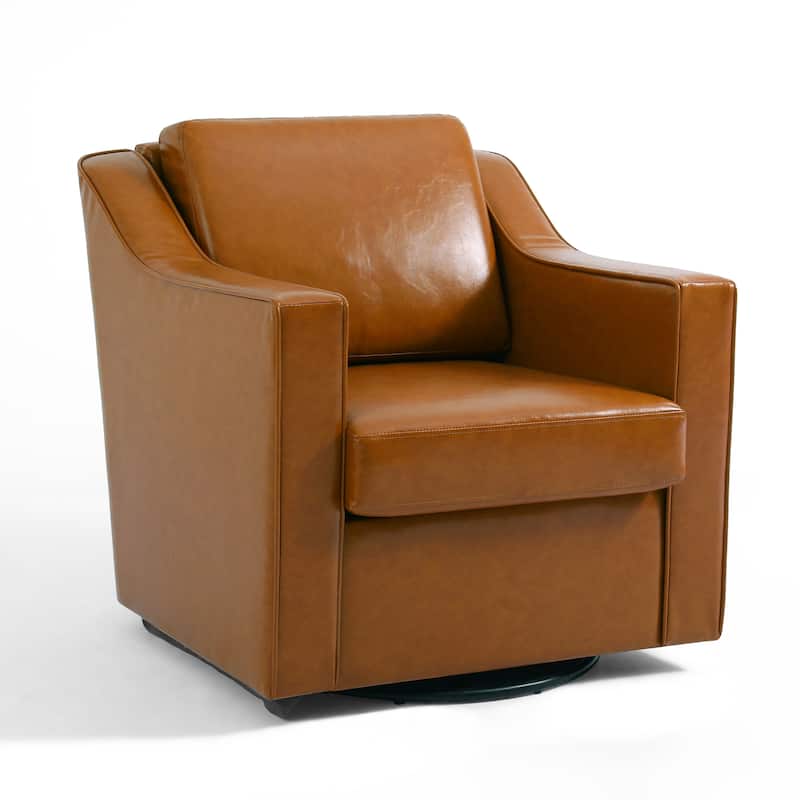 30" W Modern Accent Swivel Chair Comfy Upholstered Armchair Set of 2