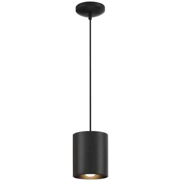 slide 2 of 3, Access Lighting Pilson XL Short Pendant - Black Cord Matte Black