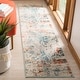 preview thumbnail 6 of 26, SAFAVIEH Madison Huang Modern Abstract Rug 2' x 8' Runner - Cream/Orange - Runner