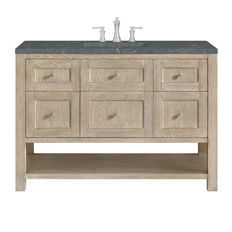 James Martin Vanities 330-V48-3PBL Breckenridge 48" Free Standing - Whitewashed Oak - Oak Finish