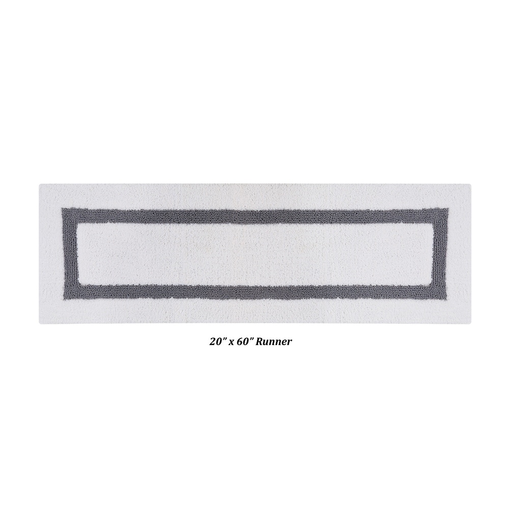 Better Trends Bath Rugs 100% Cotton Tufted Soft & Super Absorbent Reversible Chenille Bathroom Rug for Shower, Sink Mats Hotel