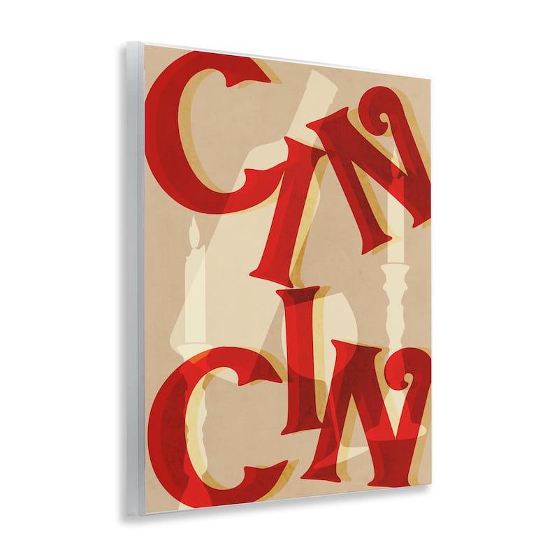 Stupell Cin Cin Wine & Candles Wall Plaque Art Design By Lil' Rue