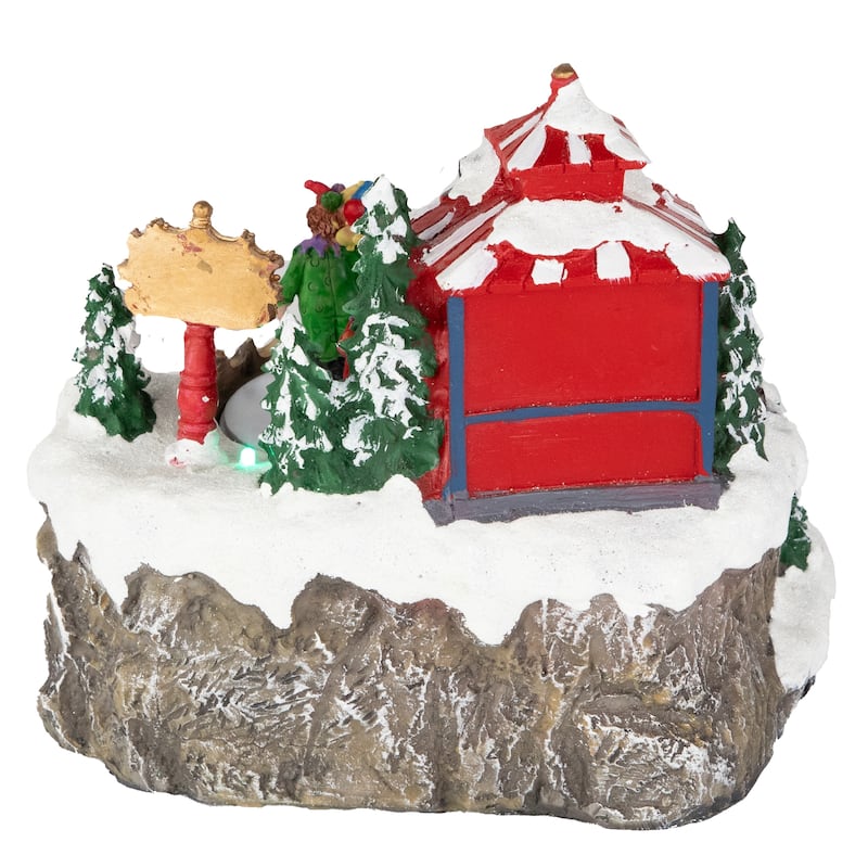 LED Lighted Animated Christmas Scene Village Display Decoration 7.75"