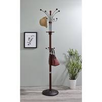 Oak Wood Contemporary Style 69nch Coat Rack - Bed Bath & Beyond - 33909628