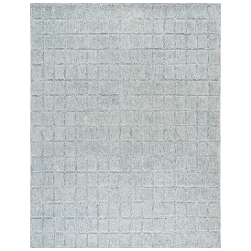 SAFAVIEH Handmade Genre Leiba Wool Rug - 9' x 12' - Light Blue/Beige