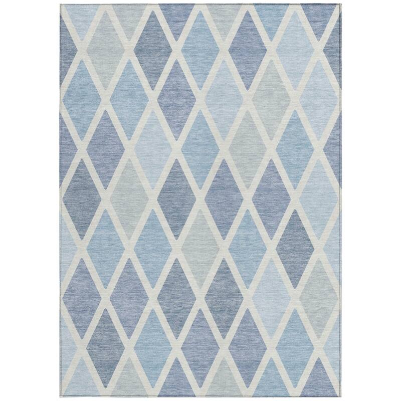 HomeRoots Geometric Transitional Rectangle Outdoor Rug