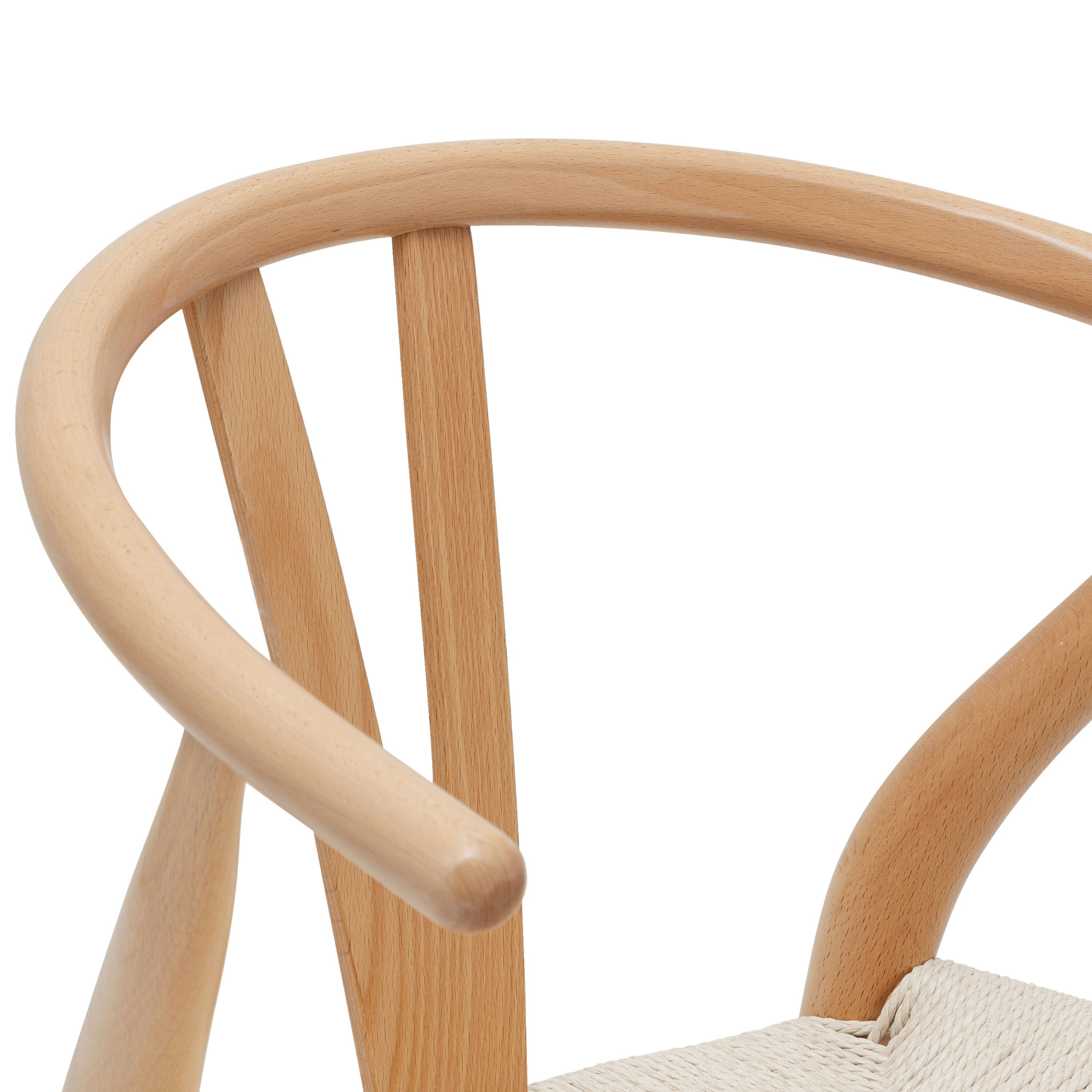 Poly and Bark Weave Chairs Solid Wood Frame Set of 2 On Sale
