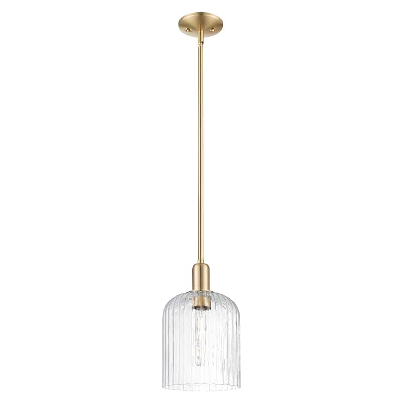 Innovations Lighting Endless Possibilities Arcadia - Bridal Veil - 1 Light 8" Stem Hung Mini Pendant - Clear/Champagne Bronze