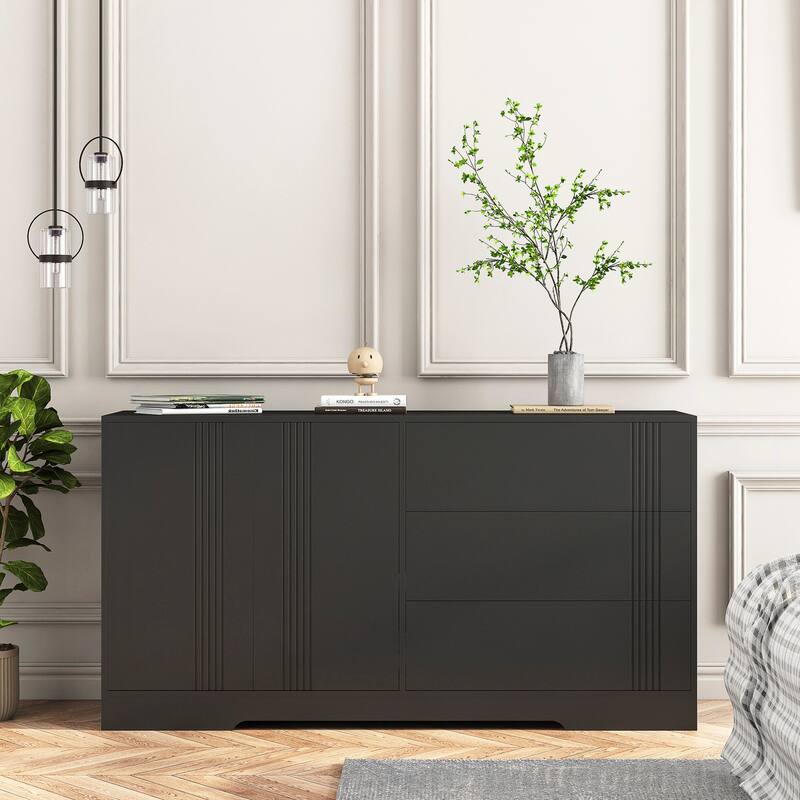 Black Accent Cabinet Wine Cabinet Base Cabinet Display Cabinet