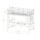 preview thumbnail 12 of 11, Walker Edison Abner Twin Metal Loft Bed with Desk - Silver