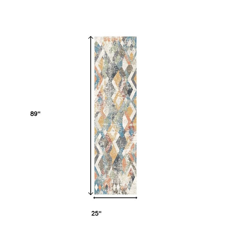 Cexox Distressed Geometric Modern Stain Resistant Woven with Fringe Area Rug By HomeRoots