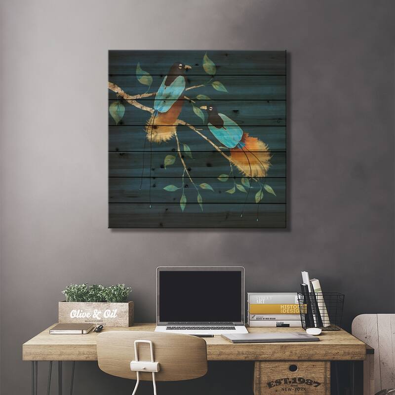 Bird Of Paradise I Print On Wood by SpaceFrog Designs - Multi-Color