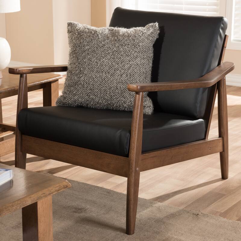 Mid-century Lounge Chair by Baxton Studio - Black