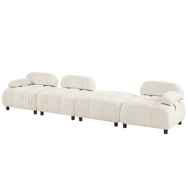 Upholstery Modular Convertible Sectional Sofa, L-Shaped Couch with Reversible Chaise