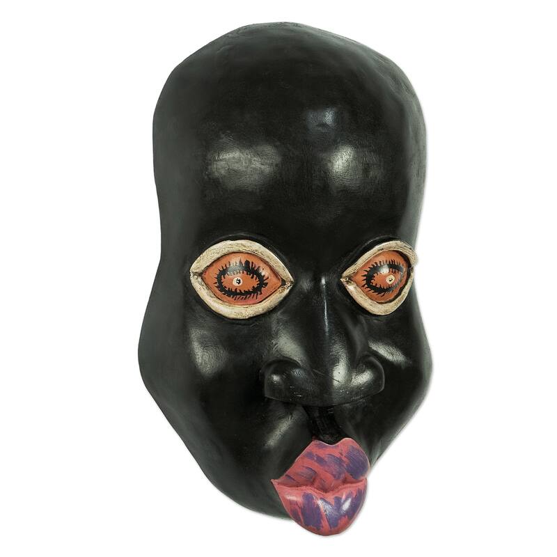 Novica Handmade Kisses African Wood Mask