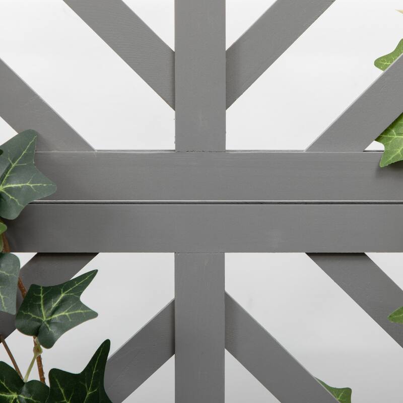 Self-Draining Raised Garden Planter with Lattice for Vegetable, Flower