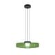 preview thumbnail 7 of 5, Bailey‌ 18 in. 30-Watt 1-Light Clear Green Glass Shade Pendant Light With Integrated LED Light, No Bulbs Included - 18 in