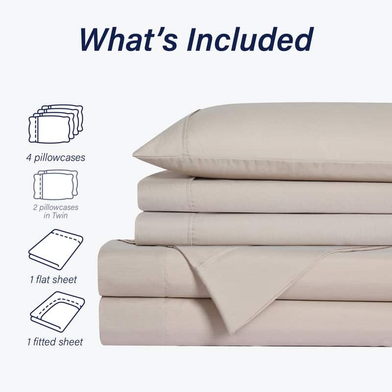 Swift Home Breathable and Durable Poly Bamboo 6-Piece Bed Sheet Set