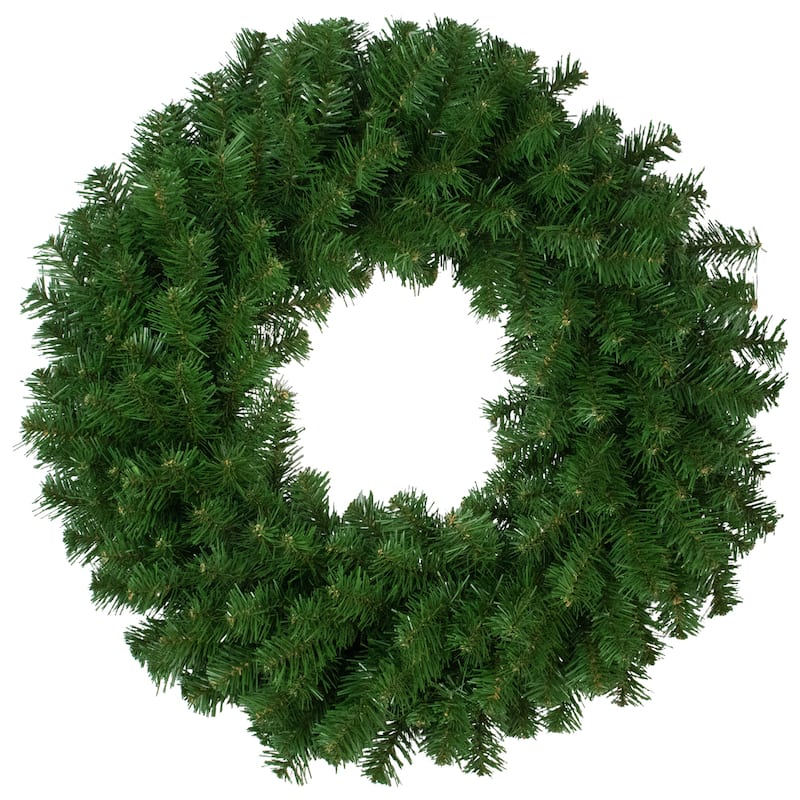 Deluxe Dorchester Full Pine Artificial Christmas Wreath 24 Inch Unlit