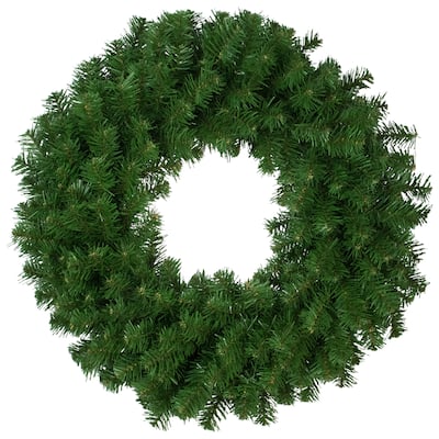 Deluxe Dorchester Full Pine Artificial Christmas Wreath 24 Inch Unlit