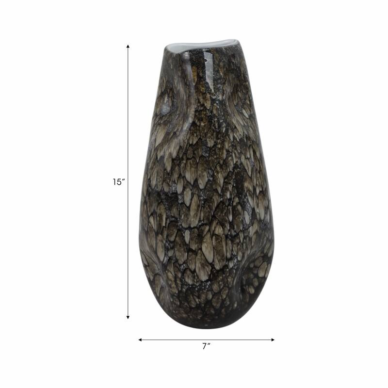 Glass Decorative Vase Handcrafted Modern Casual Home Style Piece