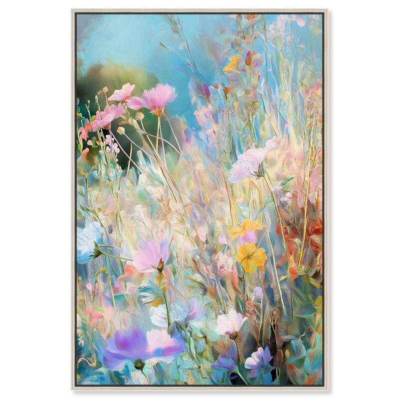 Cosmos Cascade Canvas by Art Remedy - Silver - 10" x 15"