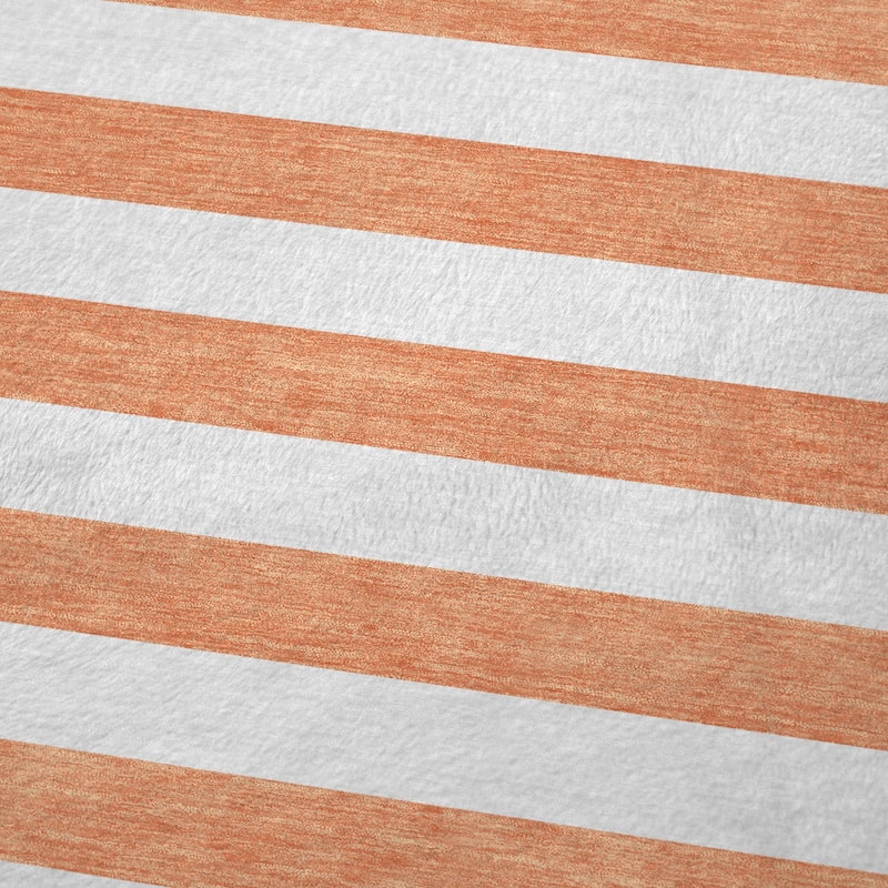 Premium Machine Washable Modern Stripes Sherpa Throw Blanket