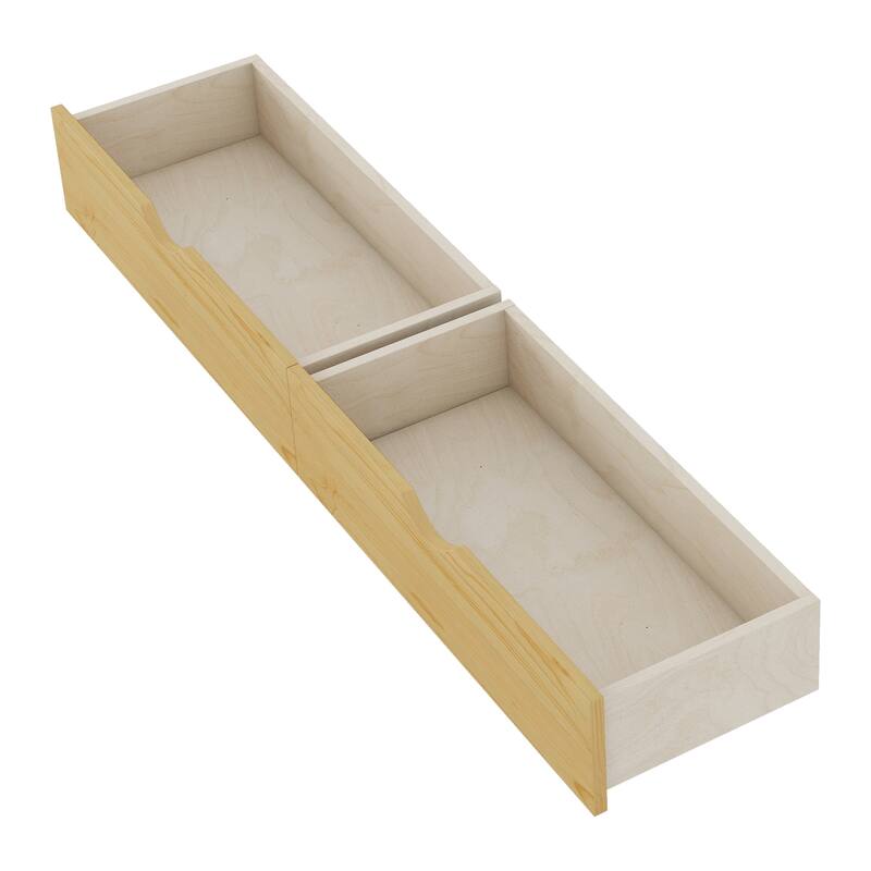 Full Size Wood Platform Bed for Kids, Wood Low Profile Full Bed with Rails for Girls and Boys, White