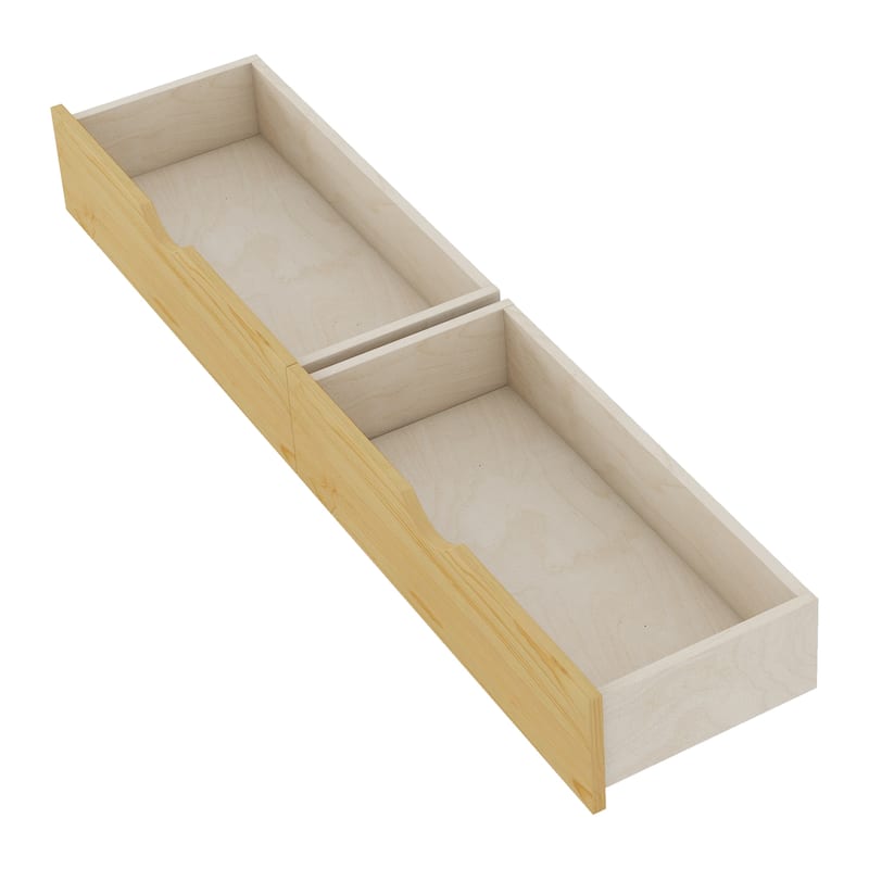 Twin Size Wood Platform Bed for Kids, Wood Low Profile Twin Bed with Rails for Girls and Boys